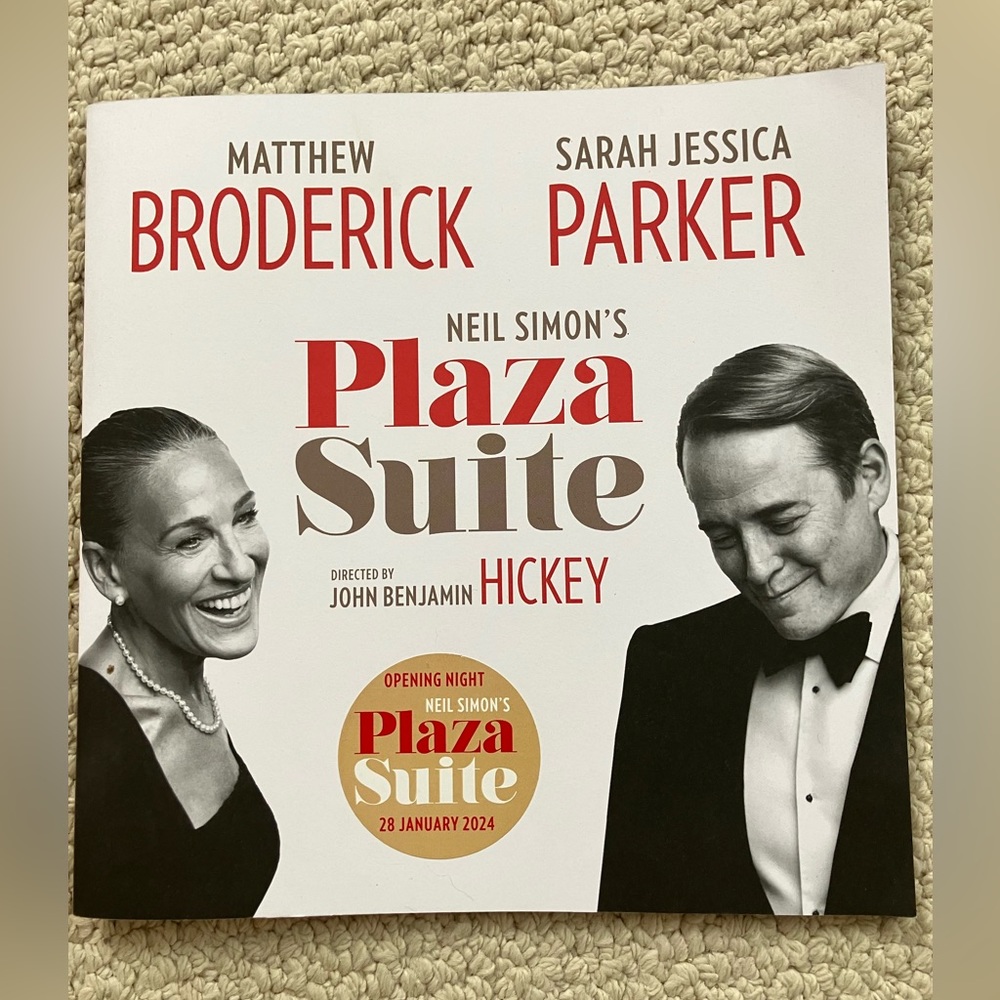 Plaza Suite London Opening Night Sticker Programme West End 2024 SJP Broderick